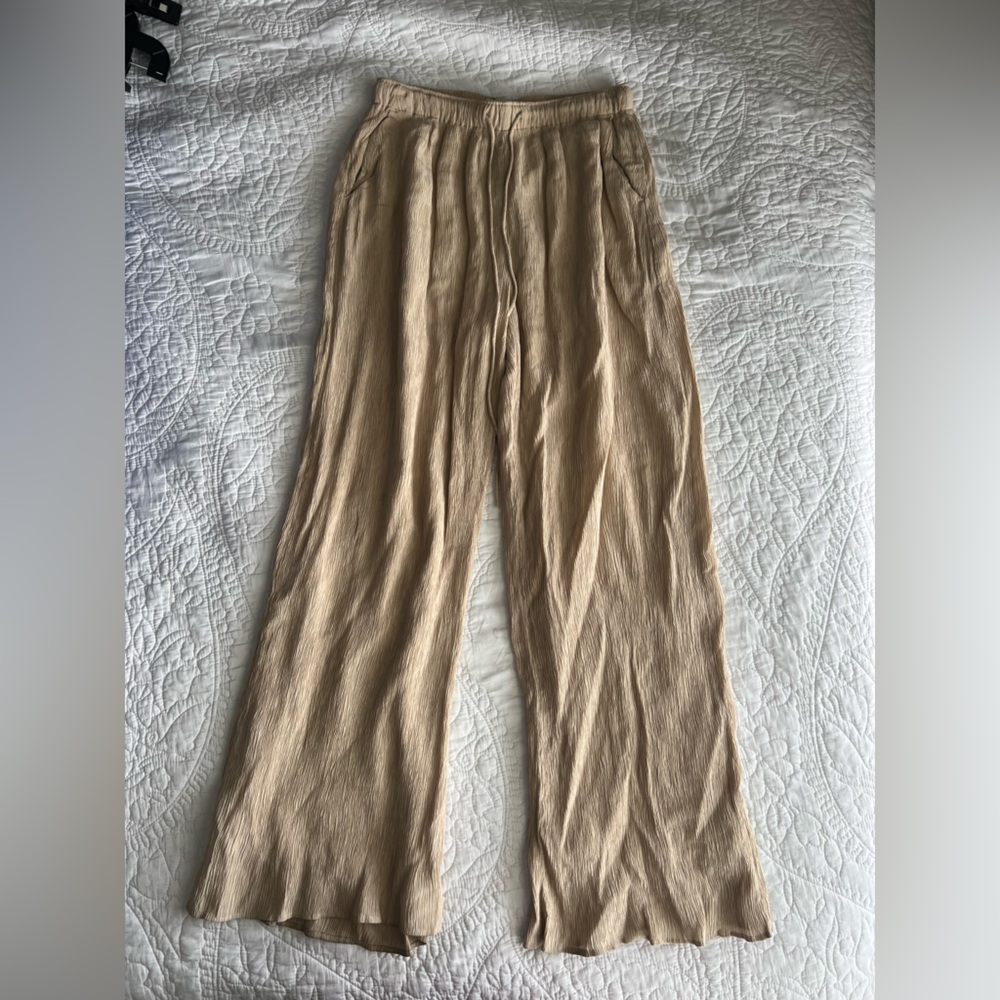Abercrombie Beige Wide-Leg Pants
